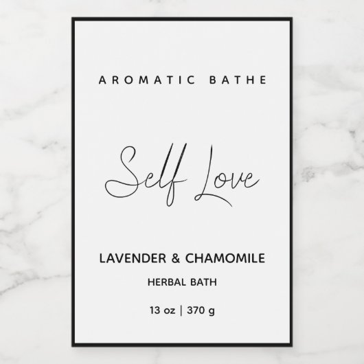 Minimalistisch kruidenbadlabel voedselcontainer etiket (Enkel label)