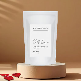 Minimalistisch kruidenbadlabel voedselcontainer etiket