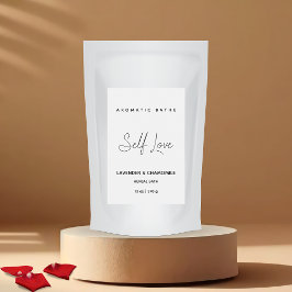 Minimalistisch kruidenbadlabel voedselcontainer etiket