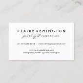 Minimalistisch kunstdeco | Faux Gold Foil Visitekaartje (Achterkant)