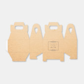 Minimalistisch kunstdeco-peach aangepast huwelijk bedankdoosjes (Uitgevouwen)