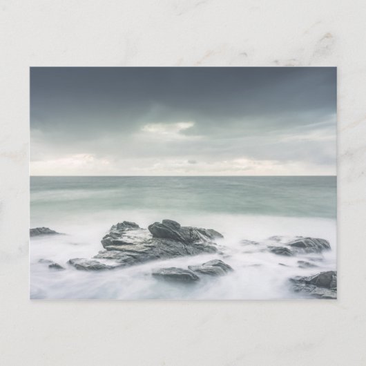 Minimalistisch kustlandschap briefkaart (Voorkant)