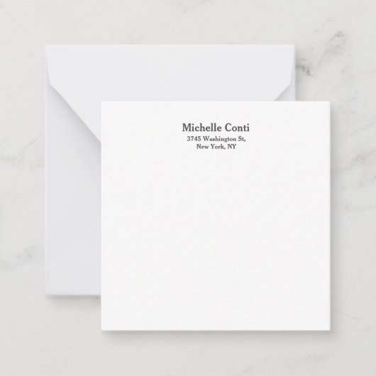 Minimalistisch laagje legant modern notitiekaartje (Voorkant)