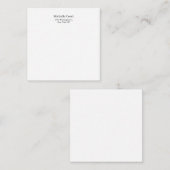 Minimalistisch laagje legant modern notitiekaartje (Voorkant / Achterkant)