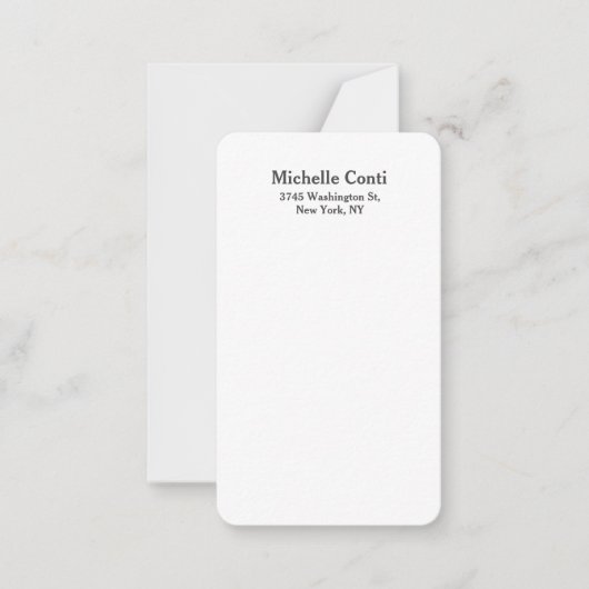 Minimalistisch laagje legant modern notitiekaartje (Voorkant)