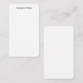 Minimalistisch laagje legant modern notitiekaartje (Voorkant / Achterkant)