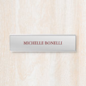 Minimalistisch laagwaardig gulzige zilver deurbordje (Voorkant)