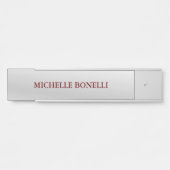 Minimalistisch laagwaardig gulzige zilver deurbordje (Voorkant)