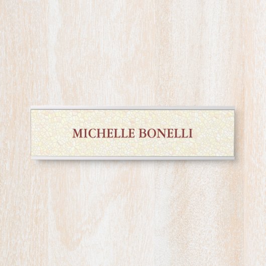 Minimalistisch laagwaardig modern mozaïek deurbordje (Voorkant)