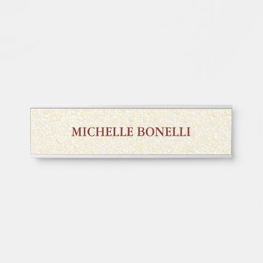 Minimalistisch laagwaardig modern mozaïek deurbordje (Voorkant)