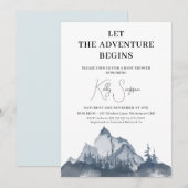 Minimalistisch Laat het avontuur Baby shower begin Kaart (Voorkant / Achterkant)