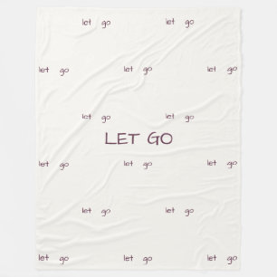 Minimalistisch "Laat Los" Bevestigingspatroon Fleece Deken