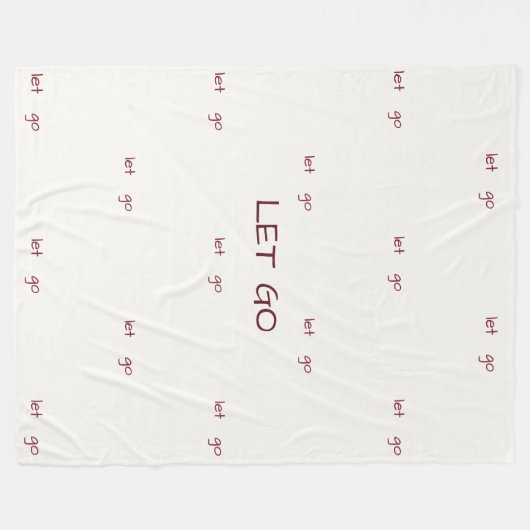 Minimalistisch "Laat Los" Bevestigingspatroon Fleece Deken (Voorkant (Horizontaal))