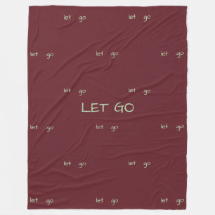 Minimalistisch "Laat Los" Bevestigingspatroon Fleece Deken