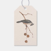 Minimalistisch Label met roze en grijze wintergift Cadeaulabel (Voorkant)