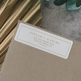 Minimalistisch label voor Gold Typography Return A