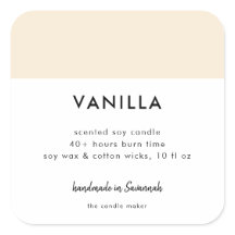 Minimalistisch label voor kleurverpakking Kandle C