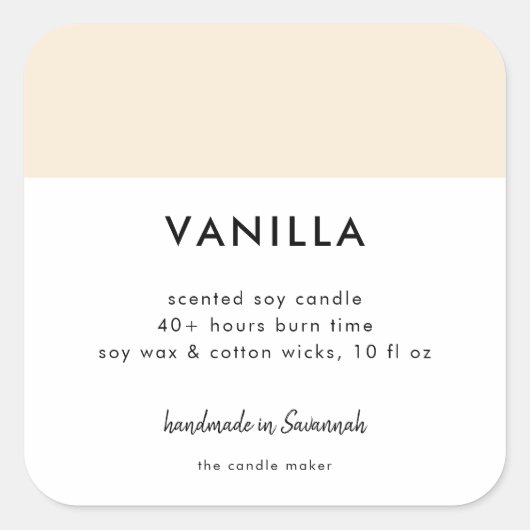 Minimalistisch label voor kleurverpakking Kandle C (Voorkant)