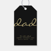 Minimalistisch Label voor zwart en goudgepersonali Cadeaulabel (Voorkant)