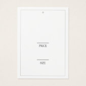 Minimalistisch Label voor zwarte Mode met hoge pri Visitekaartje (Achterkant)