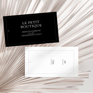 Minimalistisch Label voor zwarte Mode met hoge pri Visitekaartje