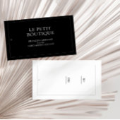 Minimalistisch Label voor zwarte Mode met hoge pri Visitekaartje