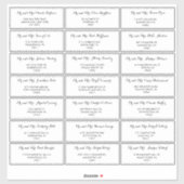 Minimalistisch label voor zwarte witte bruiloft (Vel)