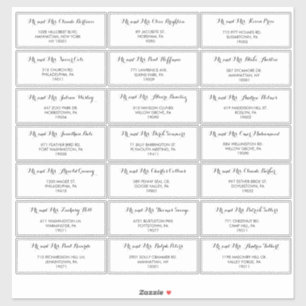 Minimalistisch label voor zwarte witte bruiloft