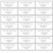 Minimalistisch label voor zwarte witte bruiloft (Voorkant)