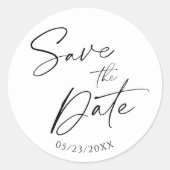 Minimalistisch label Wit bruiloft Return (Voorkant)