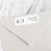 Minimalistisch label Wit bruiloft Return