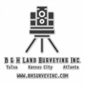 Minimalistisch landonderzoek of bedrijfskaal sticker (Voorkant)