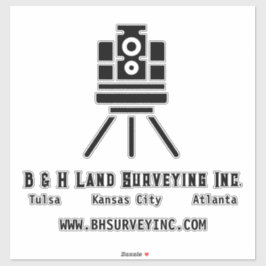 Minimalistisch landonderzoek of bedrijfskaal sticker