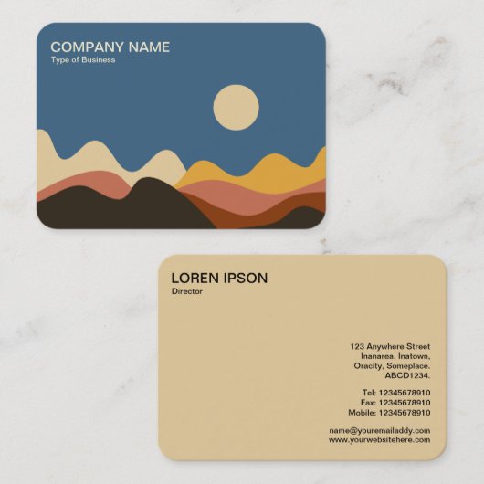Minimalistisch landschap 170723 v3 visitekaartje (Voorkant / Achterkant)