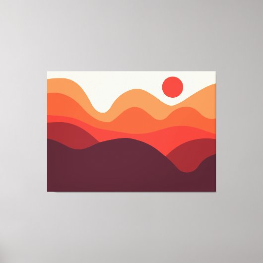 Minimalistisch landschap 190821(01) canvas afdruk (Voorkant)