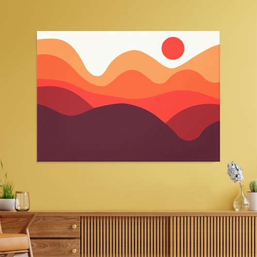 Minimalistisch landschap 190821(01) canvas afdruk (Insitu (Woonkamer))