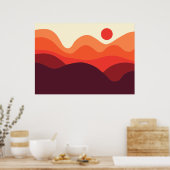 Minimalistisch landschap 190821(01) poster (Keuken)