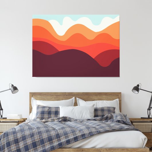 Minimalistisch landschap 190821(02) canvas afdruk (Insitu (Slaapkamer))