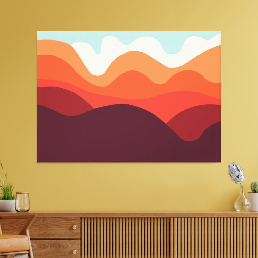 Minimalistisch landschap 190821(02) canvas afdruk (Insitu (Woonkamer))