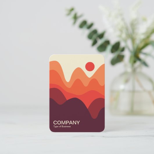 Minimalistisch landschap 191021(01) verticaal visitekaartje (Staand voorkant)