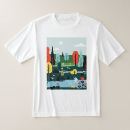 Minimalistisch landschap in de natuur t-shirt
