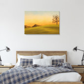 Minimalistisch landschap met kale boom canvas afdruk (Insitu (Slaapkamer))