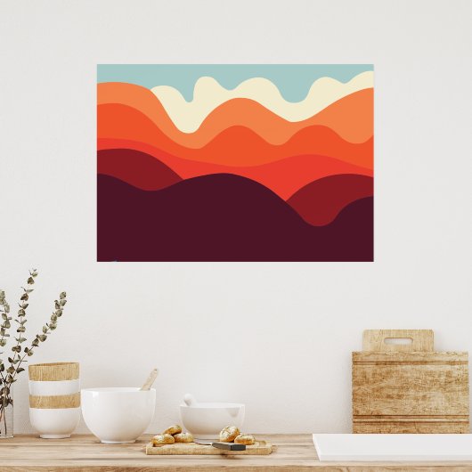 Minimalistisch landschap Poster 190821(02) (Keuken)