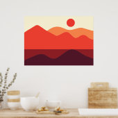 Minimalistisch landschap Poster 190821(03) (Keuken)