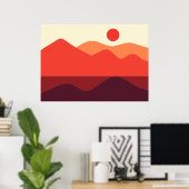 Minimalistisch landschap Poster 190821(03) (Thuiskantoor)