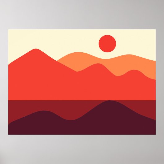 Minimalistisch landschap Poster 190821(03) (Voorkant)