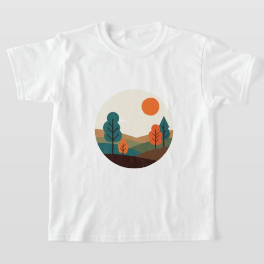 Minimalistisch landschap t-shirt (Laagn)