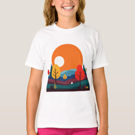 Minimalistisch landschap t-shirt