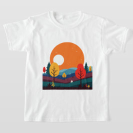 Minimalistisch landschap t-shirt