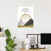Minimalistisch landschap van bergen Elegant Weddin Poster (Thuiskantoor)